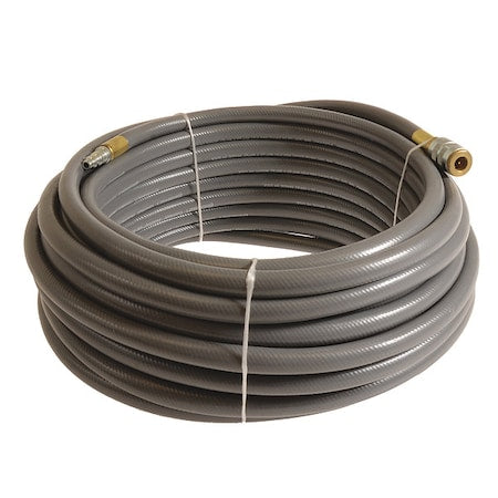 3/8" x 75 ft PVC Coupled Multipurpose Air Hose 300 psi GY