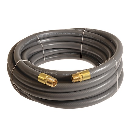 1" x 15 ft PVC Coupled Multipurpose Air Hose 250 psi GY