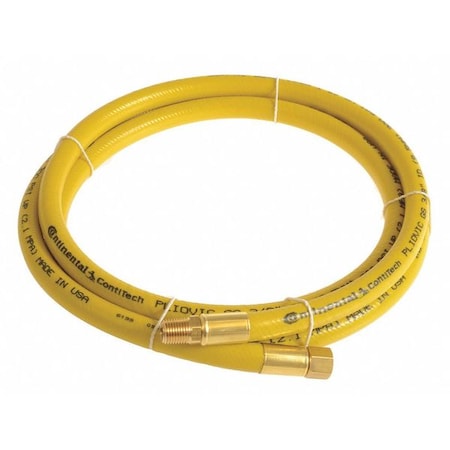 1/4" x 10 ft PVC Coupled Multipurpose Air Hose 300 psi YL
