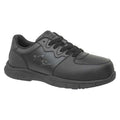 Men's Athletic Shoe, Composite Toe, Synthetic Leather Upper, Rubber Outsole, Lace Up, Black, 6 1/2