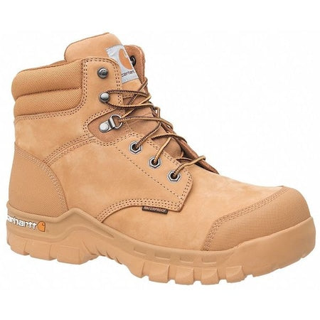 Men's 6-Inch Work Boot, 9, Composite Toe, 6 in H, Wheat, 6356
