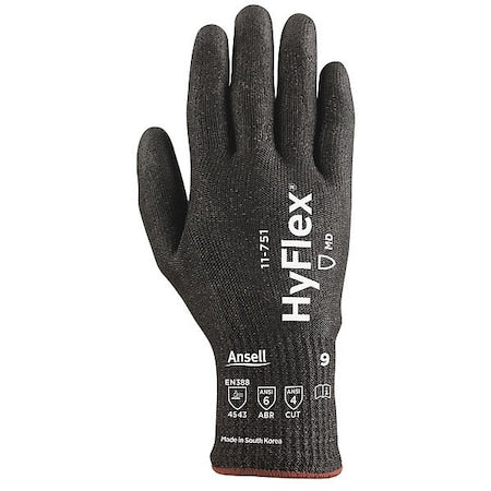 Cut-Resistant Coated Gloves, Cut Level A4 ,Polyurethane ,Smooth ,10 1 PR