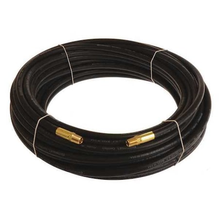 1/4" x 100 ft EPDM Coupled Air Hose 200 psi Black
