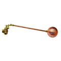 Float Valve,1/2" Size,FNPT,16" Rod L