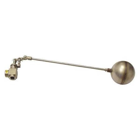 Float Valve,3/4" Size,FNPT,16" Rod L
