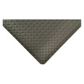 Antifatigue Mat, 12 ft. L x 2 ft. W, 9/16" Thickness, Vinyl, Diamond Plate, Black