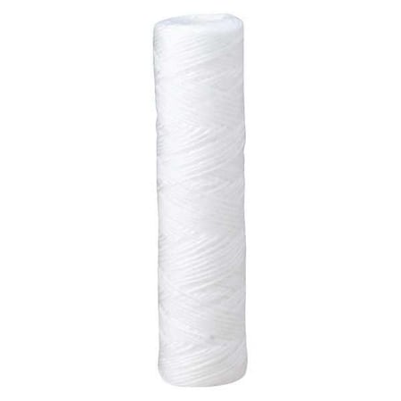 String Wound Filter Cartridge, 10 gpm, 5 Micron, 2-1/4" O.D., 9 7/8 in H