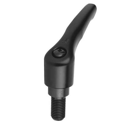 Adjustable Handle, Modern Design, Sz. 0, M05X35, Die Cast Zinc Black Satin, Comp: Steel