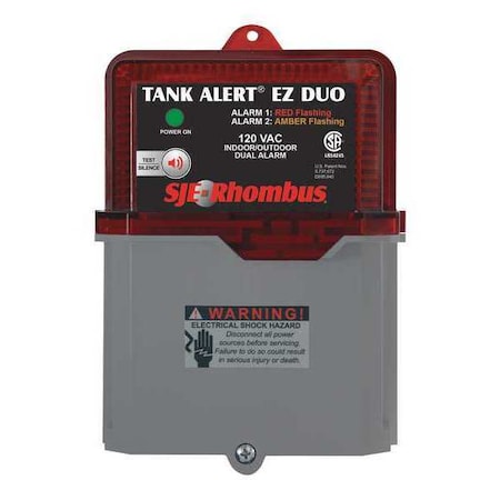 Dual Level Alarm, 120VAC, 5A, 3.8W.82dB