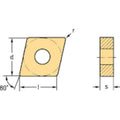 Diamond Turning Insert, Diamond, 4, CNMG, 4, Carbide