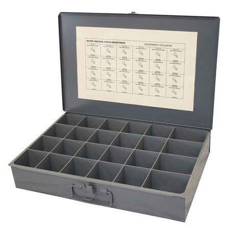 M4-0.70; M5-0.80; M6-1.00 x Phillips Pan Machine Screw Assortment, Zinc Plated Finish, Steel