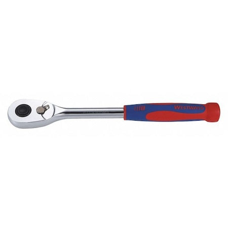 1/2" Drive 84 Geared Teeth Pear Head Style Hand Ratchet, 11-9/16" L, Chrome Finish