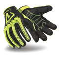 Hi-Vis Cut Resistant Impact Gloves, Cut Level A1 ,Uncoated ,None ,S 1 PR
