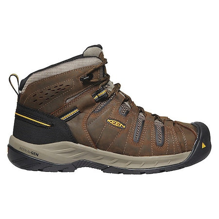 Men's Hiker Boot, 14 EE, Steel Toe, 5 in H, Cascade Brown/Golden Rod, 1023228