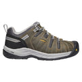 Men's Hiker Shoe, 8 1/2 Leather, Mesh Upper, Steel Toe, 3 in H, Gargoyle/Paloma, 1023267
