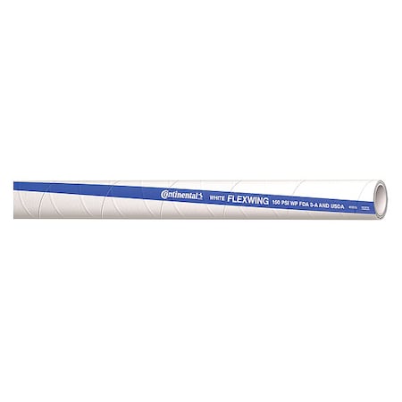 Food Hose,1" ID x 25 ft.,White