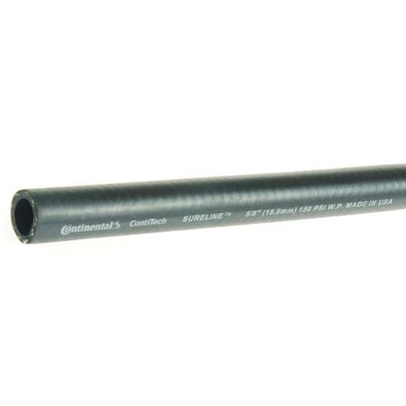 5/8 in ID x 50 ft L Garden Hose, EPDM Tube, Black