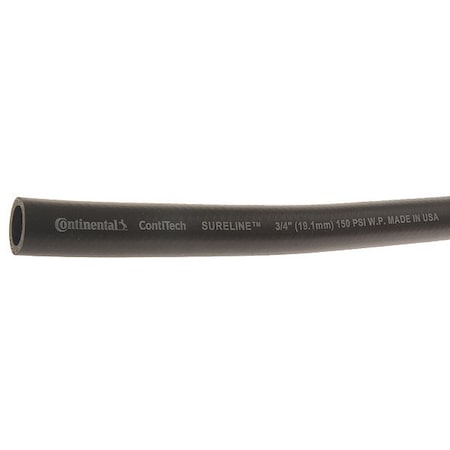 3/4 in ID x 100 ft L Garden Hose, EPDM Tube, Black