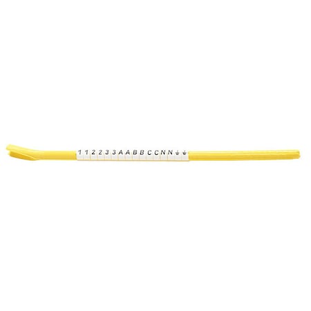 Wire Marker,Ylw,45/64" W,13/64"H,Plastic
