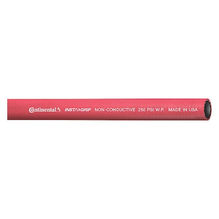 Air Hose,1/4" ID x 25 ft.,Red