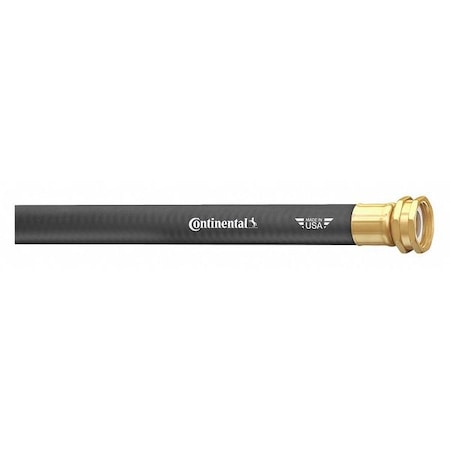5/8 in ID x 100 ft L Garden Hose, EPDM Tube, Black, Brass x Brass Fitting