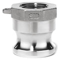Cam and Groove Fitting, 304SS, A, 3" Adapter x 3" Female NPT