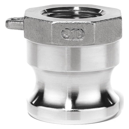 Cam and Groove Adapter, Threaded, SS