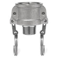 Cam and Groove Fitting, 304SS, B, 4" Coupler x 4" Male NPT