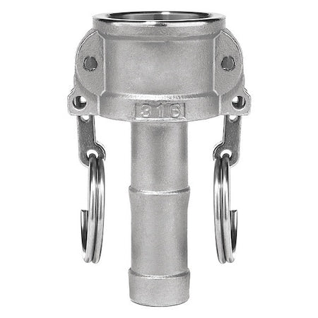 CamGrooveCouplng,Hose Shank,SS,Nitrile
