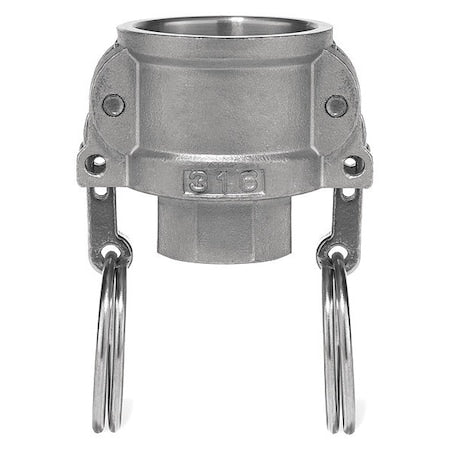 Cam and Groove Fitting, 304SS, D, 3" Coupler x 3" Female NPT