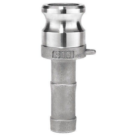 Cam and Groove Fitting, 304SS, E, 1" Adapter x 1" Hose Shank