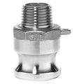 Cam and Groove Fitting, 304SS, F, 3" Adapter x 3" Male NPT