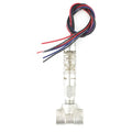Mini-size flow switch, stainless steel upper and lower body, 1/2" NPT, stainless steel tee.