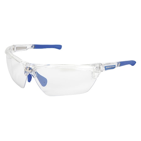 Dominator (DM3), Safety Glasses, Duramass Hard Coat, Polycarbonate Lens, Clear Frame, Half Frame