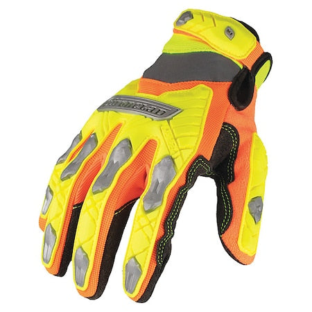 Impact Resistant Gloves,Orange,M,PR