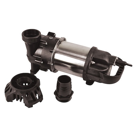 Pond Pump,1/5 hp,115V AC,Plastic Housing