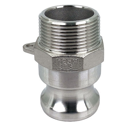 Cam and Groove Adapter, Threaded, SS