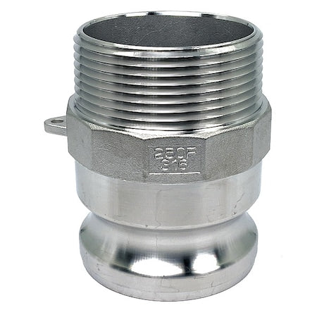 Cam and Groove Adapter, Threaded, SS