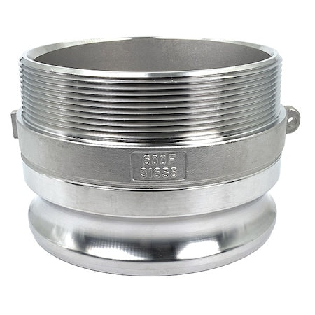 Cam and Groove Adapter, Threaded, SS