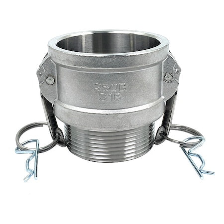 Cam and Groove Coupling, 2-1/2", 316 SS, Coupling Type: Type B