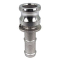 Cam and Groove Adapter, 3/4", 316 SS, Plug Length: 1-7/64"