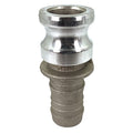 Cam and Groove Adapter, 1-1/4", Aluminum, Plug Length: 1-17/32"