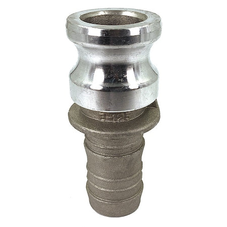 Cam and Groove Adapter, 1-1/4", Aluminum, Plug Length: 1-17/32"