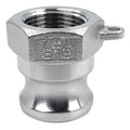 Cam and Groove Adapter, Threaded, SS