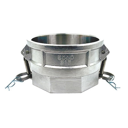 Cam and Groove Coupling, 5", 316 SS, Fitting Type: FNPT