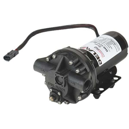 Diaphragm Pump, Polypropylene, Santoprene, 12VDC, 4.0 GPM 140 Degrees F