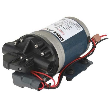 Diaphragm Pump, Polypropylene, Santoprene, 12VDC, 7.0 GPM