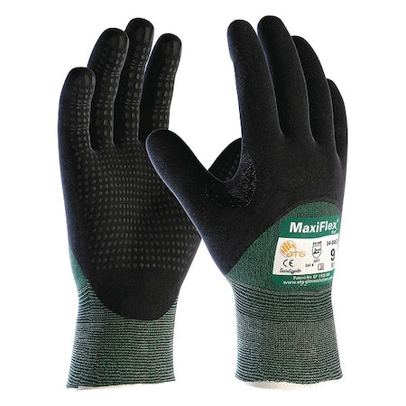 Cut-Resistant Gloves, Cut Level A2 ,Double Dipped ,Foam Nitrile ,Dotted ,2XL 12 PK