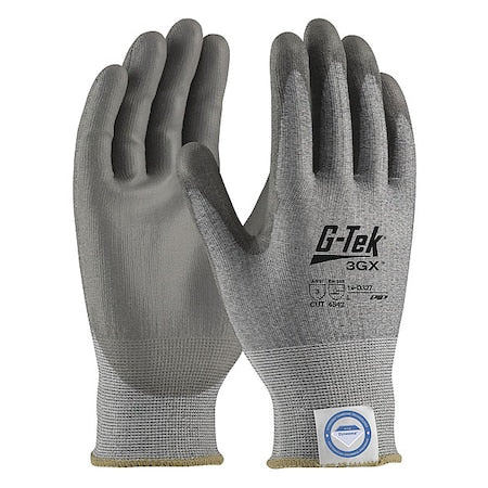 Cut-Resistant Glove, Cut Level A3 ,Dipped ,Polyurethane ,Smooth ,XS 12 PK