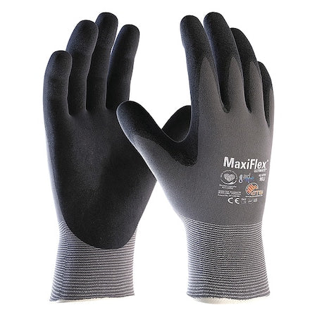 Coated Gloves, Cut Level A1 ,Dipped ,Microporous Nitrile ,Foam ,L 12 PK